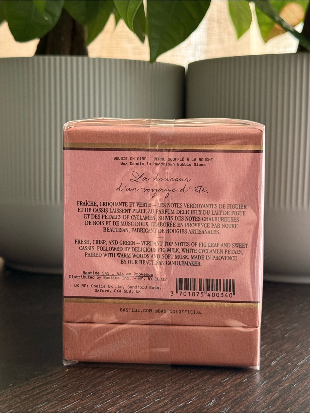 NIB Bastide Figue d'Ete Candle, 6.7 oz - Picture 2 of 3